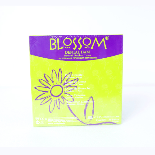 Dique de Goma VERDE Blossom 6" x 6".