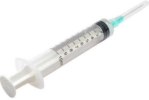 [10ML-20GX1.5] Jeringa hipodermica de 10ml con agjua de 20Gx1.5". Precio Unitario....